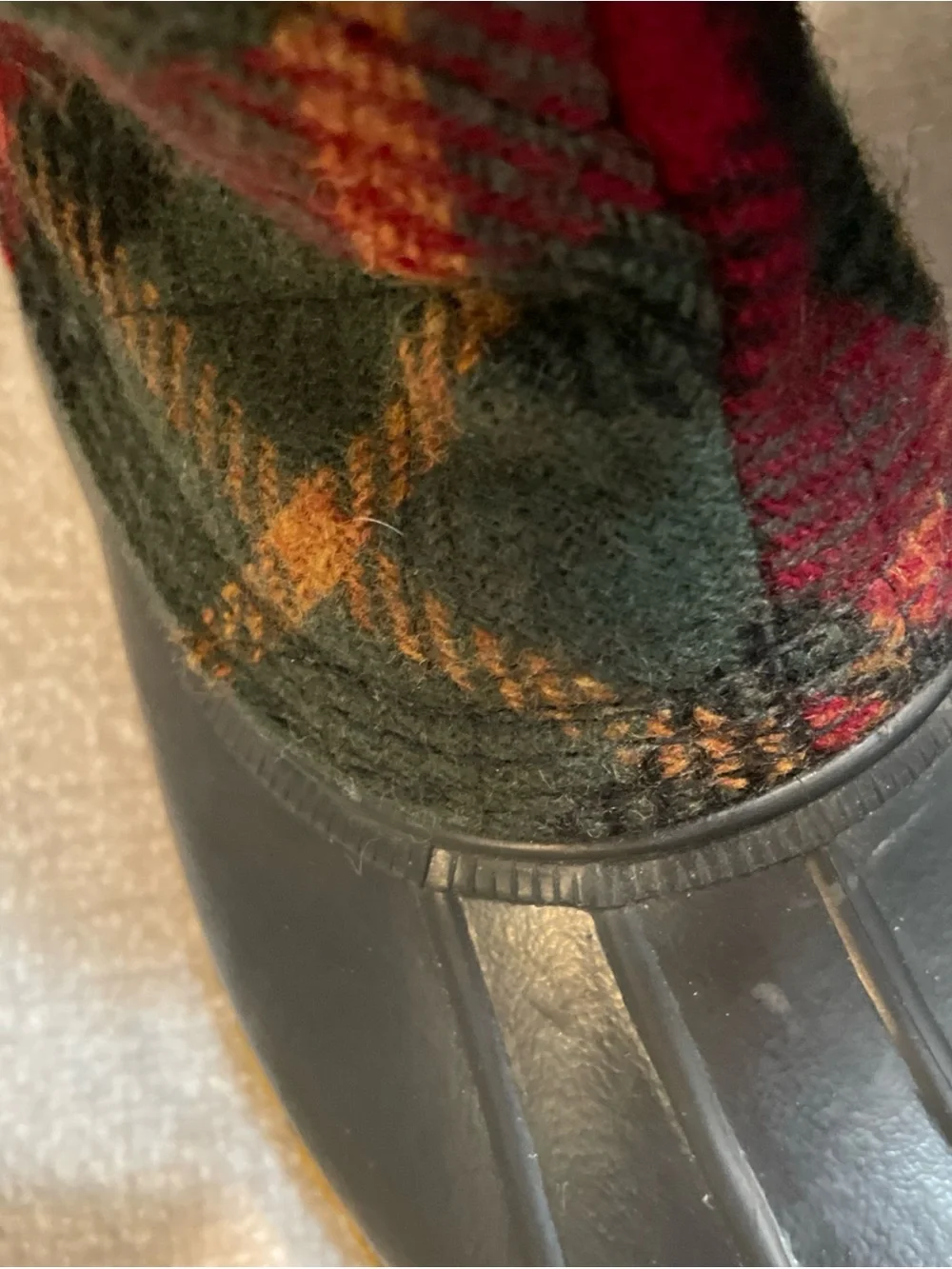 Vintage Women’s L.L. Bean Boots Size 7 M Wool Flannel Sherpa Lined Made In USA
